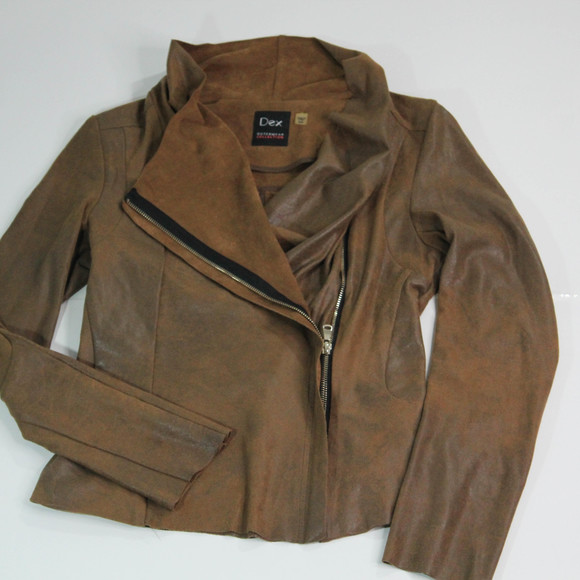 Dex Suede Draped Cowl Neck Lightweight Coat - Picture 9 of 15